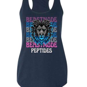 ladies racerback front dark blue