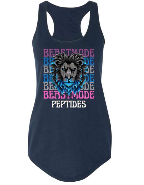 ladies racerback front dark blue