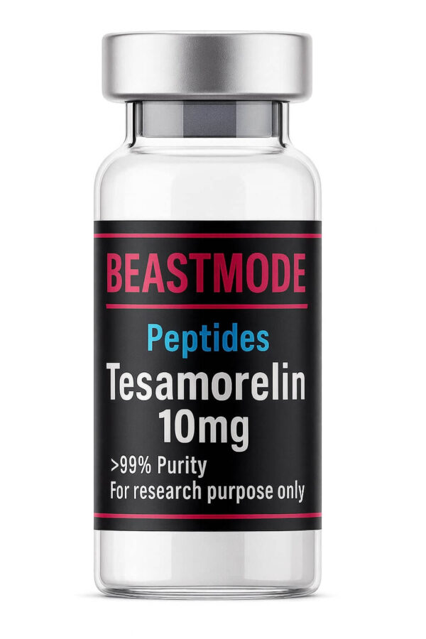 Vial of 10mg Tesamorelin.